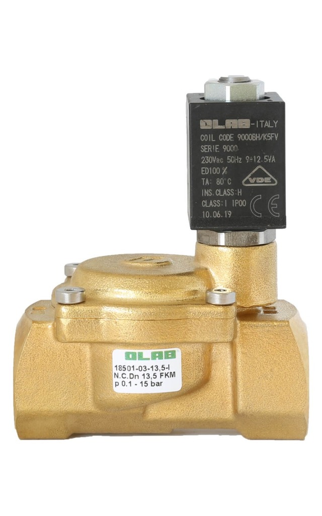 SERIES 18500 N.O. GUIDED DIAPHRAGM PILOT OPERATED SOLENOID VALVES FOR WATER